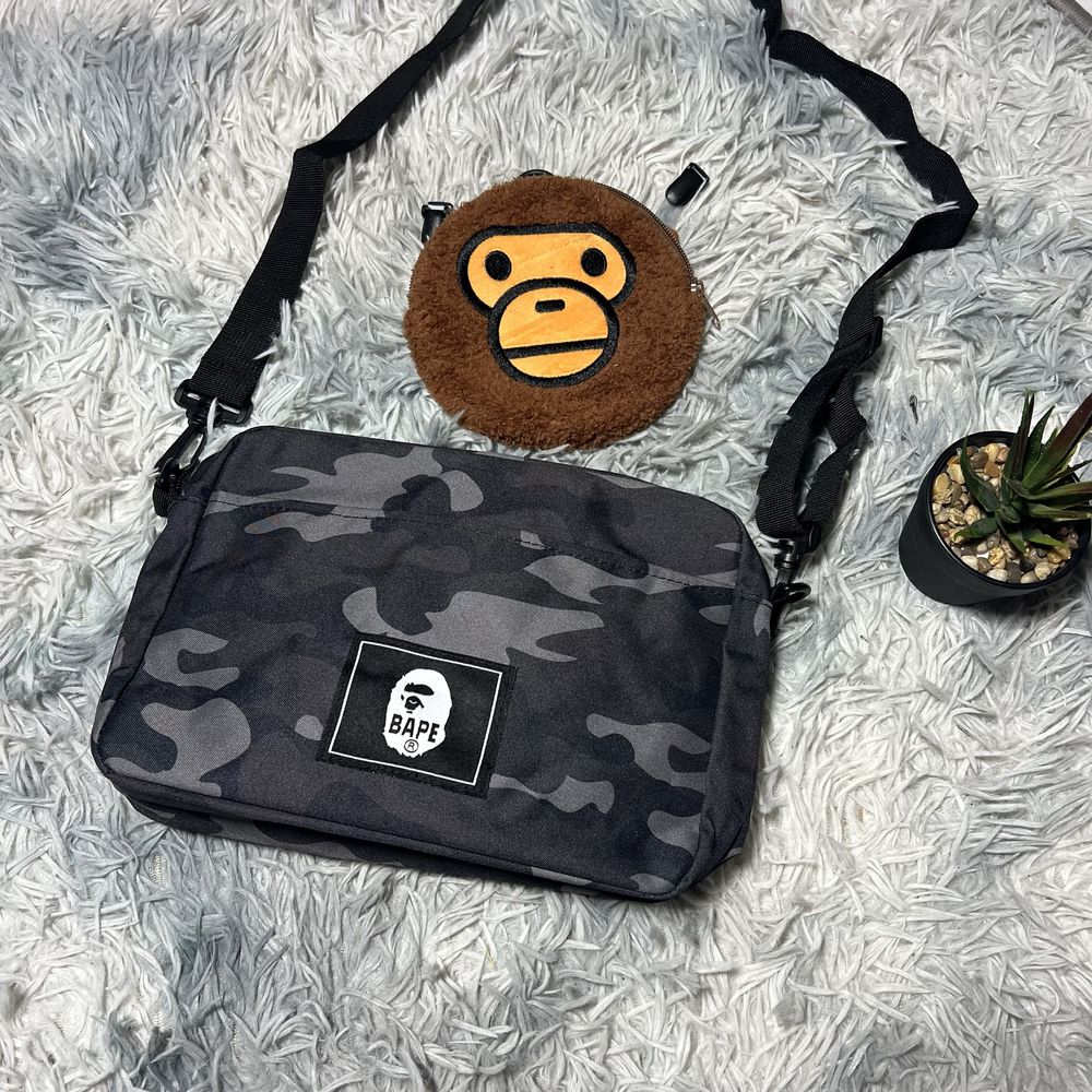 Сумка Bape мессенджер Aape Ape бейп ейп мавпочка обезьяна y2k drill