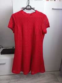 Czerwona koronkowa sukienka sinsay rozmiar XL 42