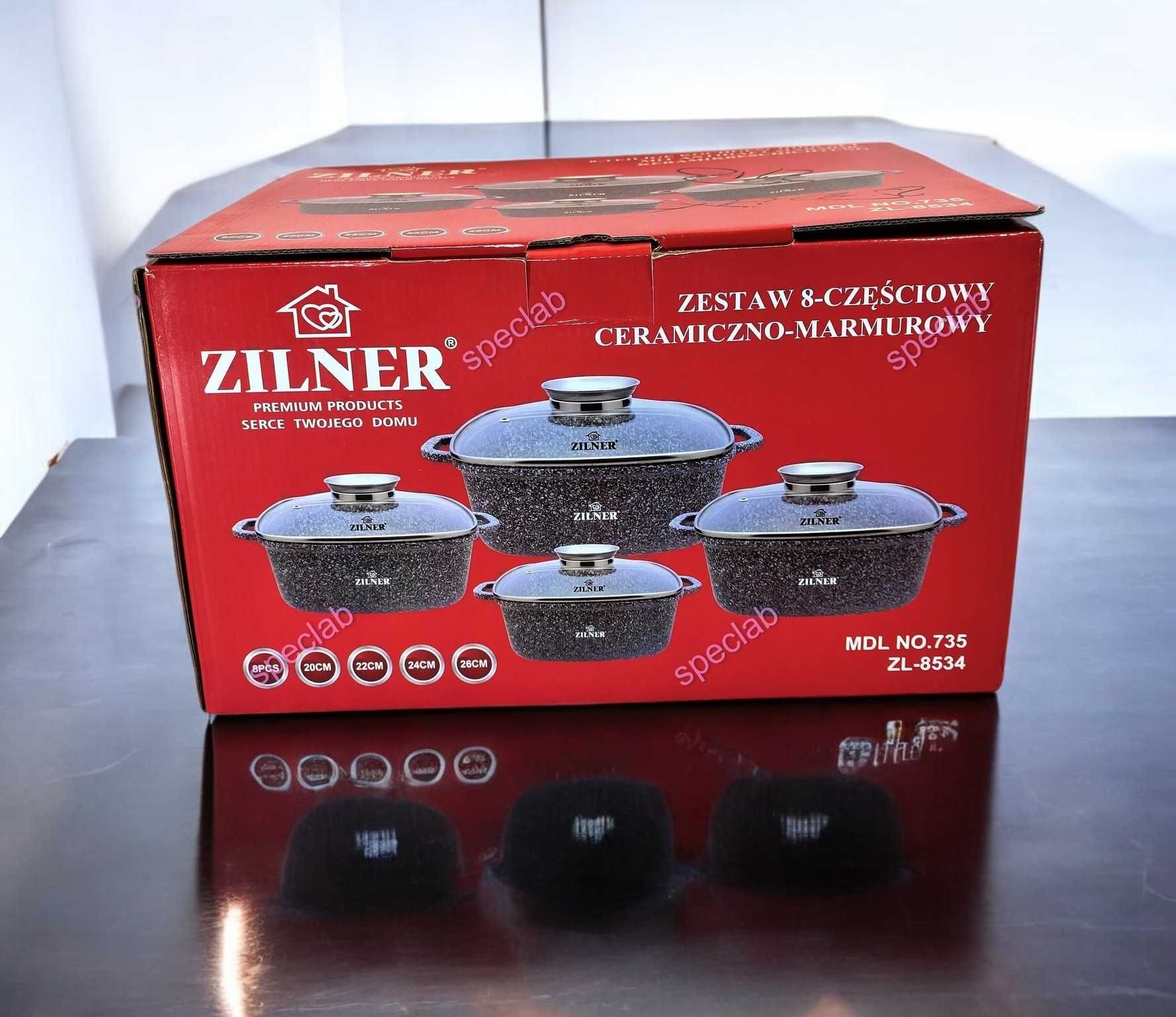 Zestaw garnków ZILNER ZL-8534. Gaz, indukcja, halogen, piekarnik