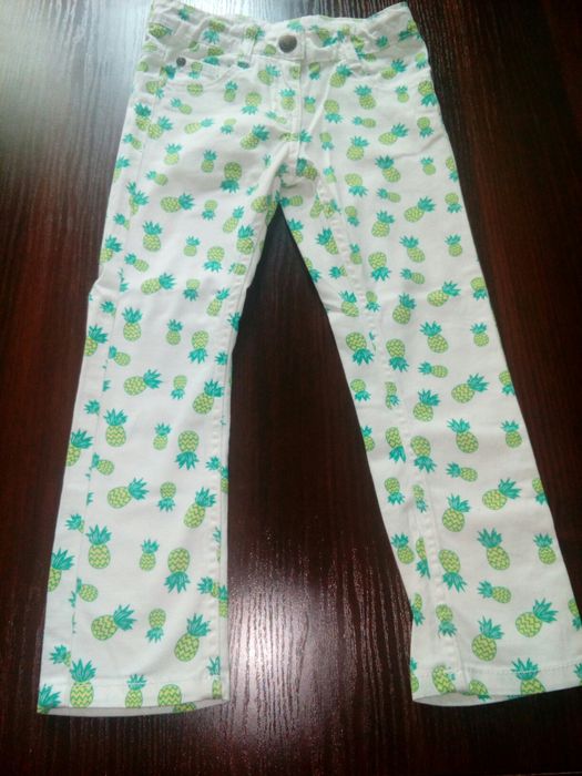 Spodnie cienkie na lato w ananasy r.104 Lupilu - NOWE