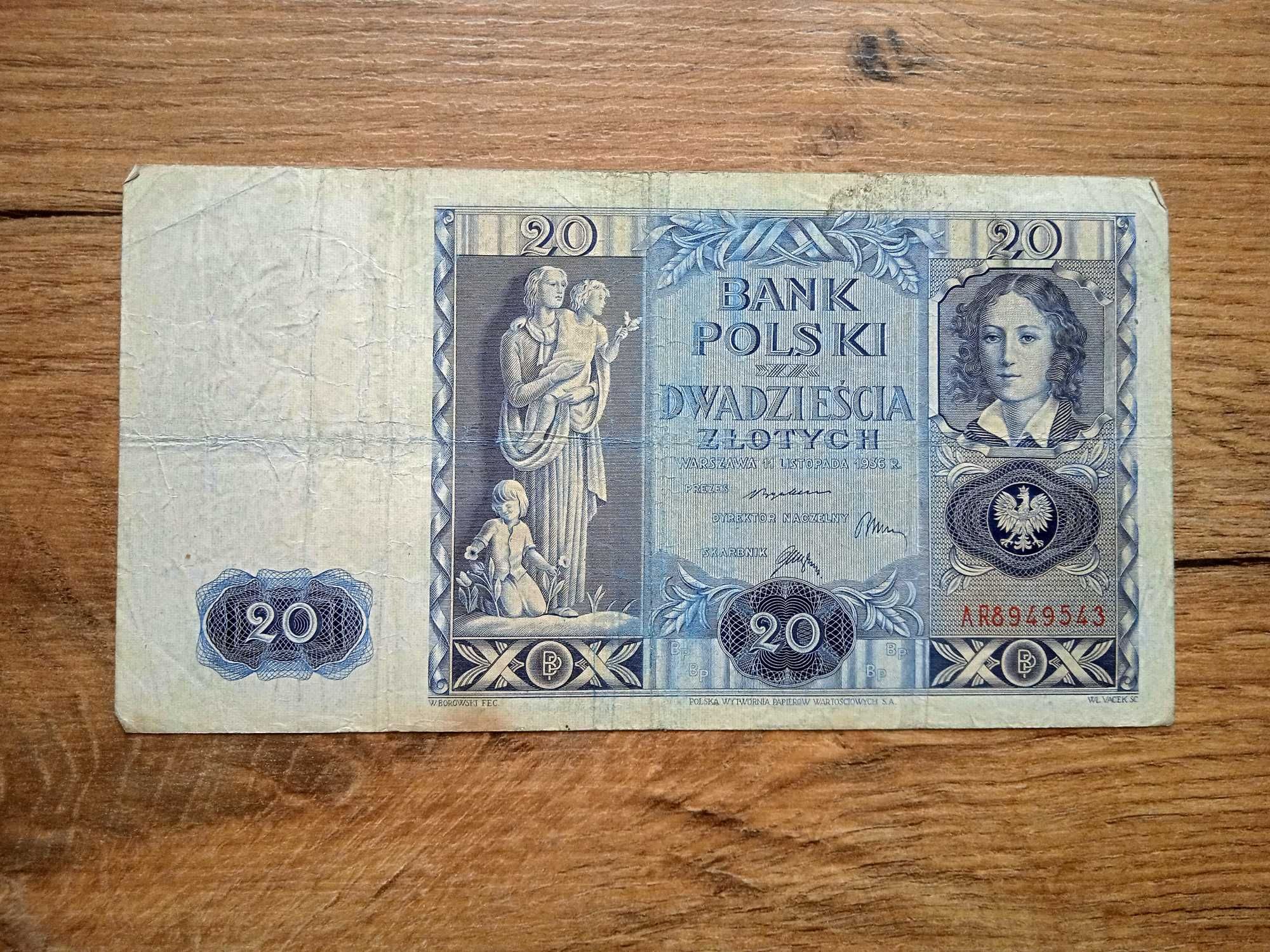 20 zł  1936   - AR  -