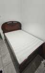 Vendo cama de casal - 140X200-  Madeira Mogno