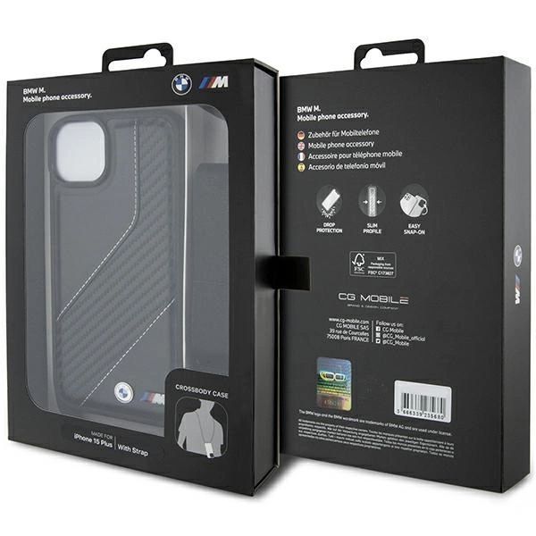 Pokrowiec BMW M Edition Carbon Stripe & Strap iPhone 15/14/13