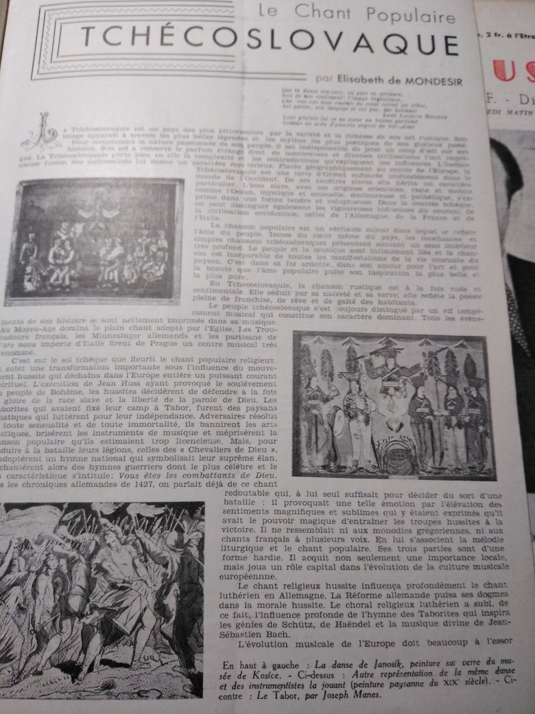 Журналы за 1938 год, музыкальное искусство, Франция, Париж