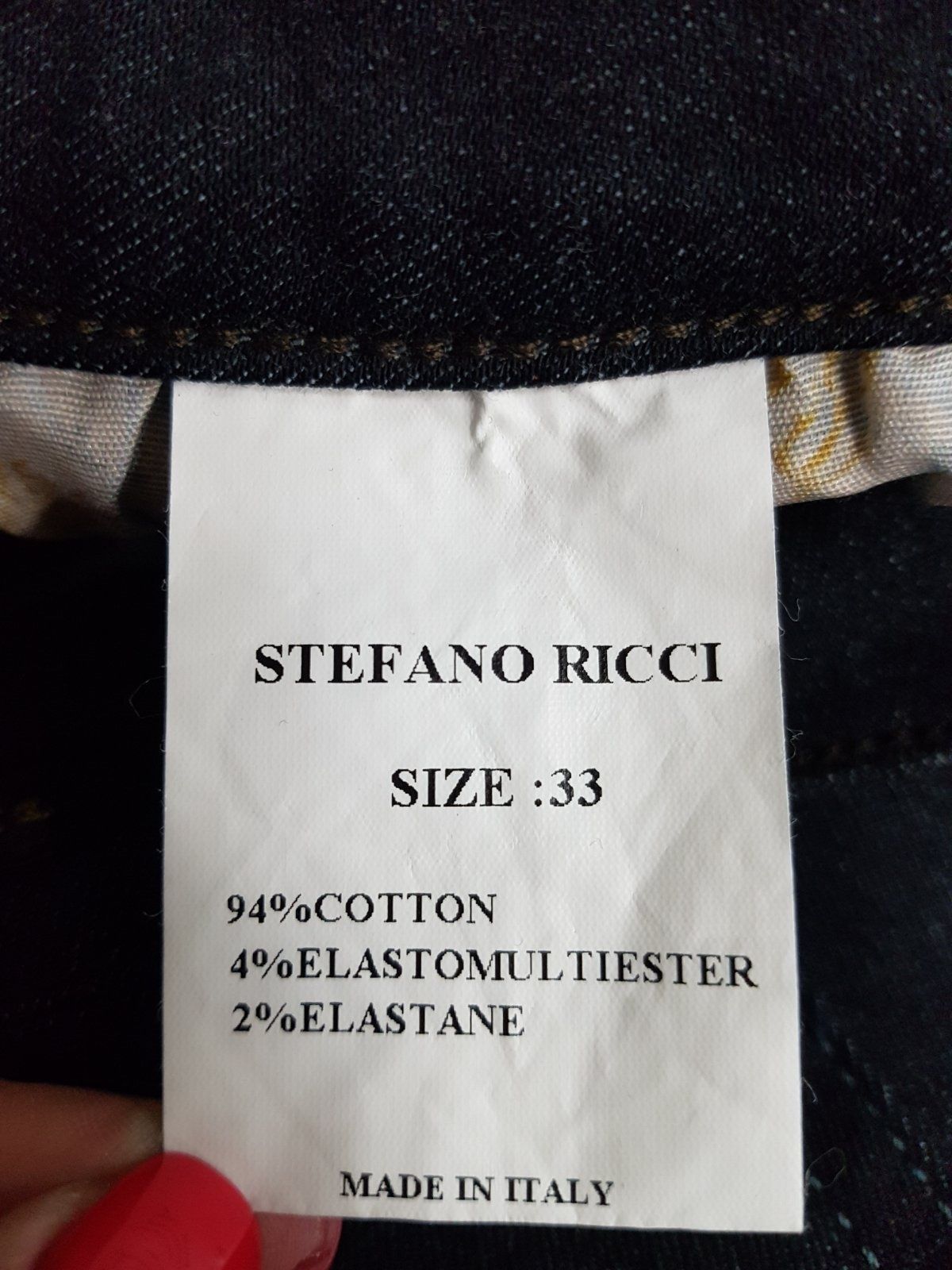 Чоловiчі темно сині джинси Stefano Ricci,  розмiр 33