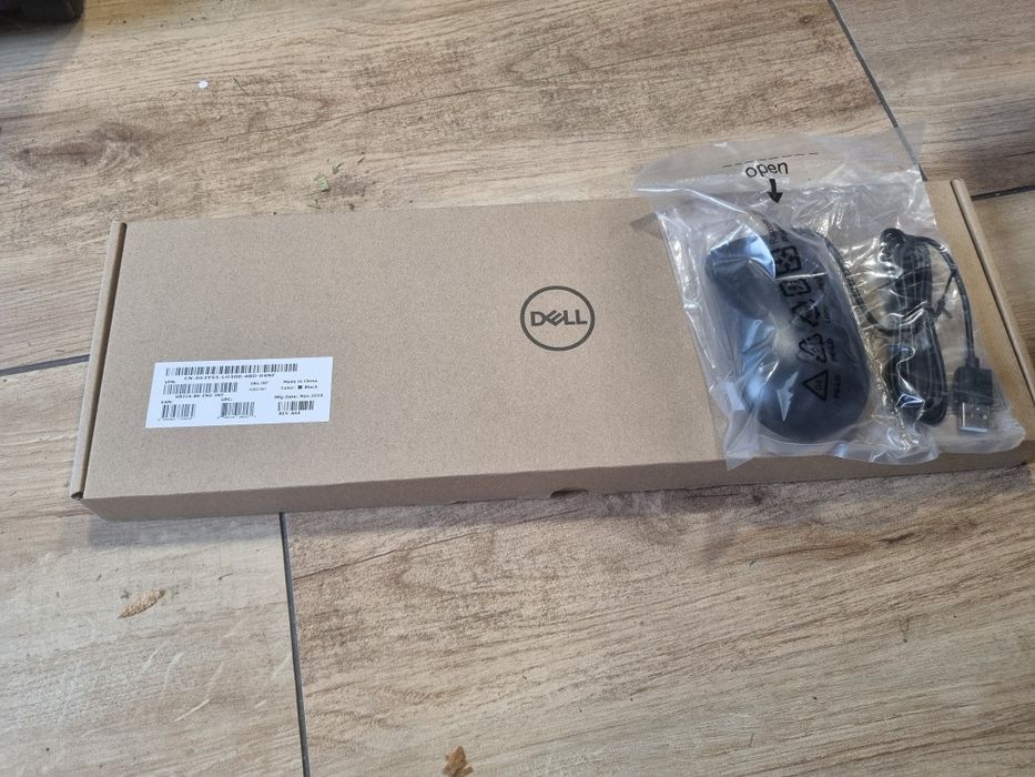 Klawiatura Dell KB 216+mysz przewodowe Dell MS 116 Nowe