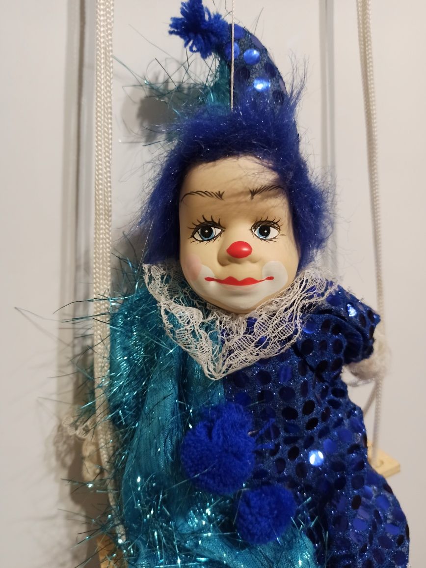 Новогодняя игрушка праздничный клоун марионетка Буратино цирк