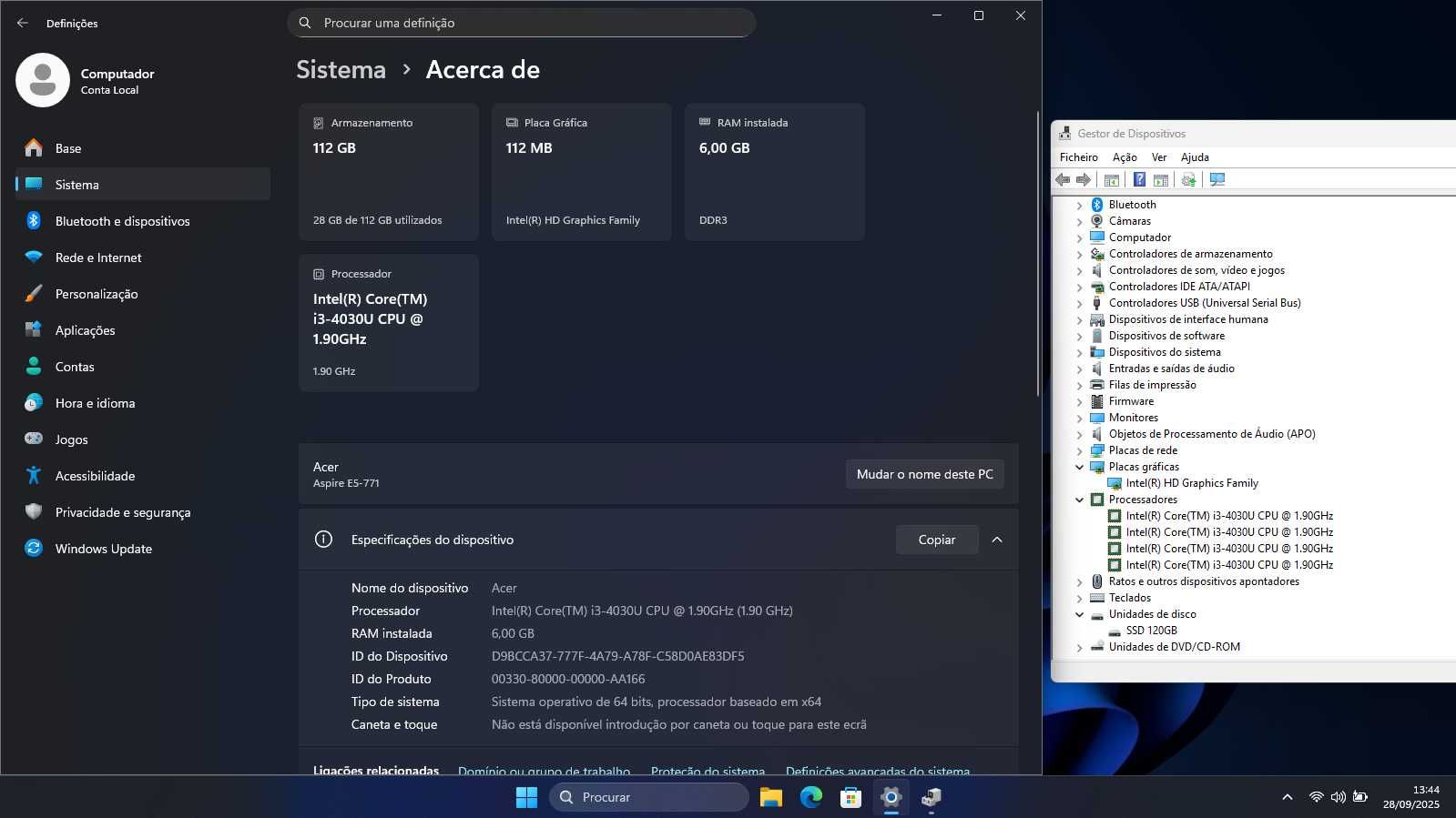 Notebook 17.3" ACER 17" Polegadas