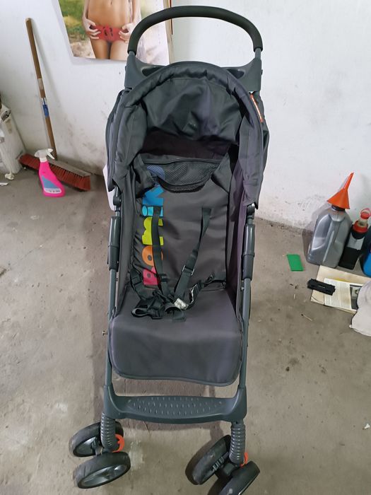 Lekki wózek spacerowy, duży kosz na zakupy, Bombiko