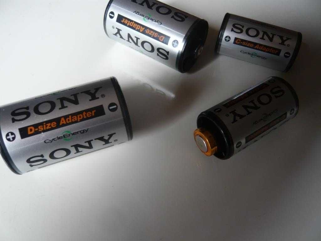 Adaptadores Sony para pilhas AA