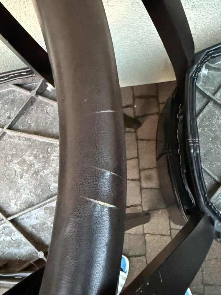 Markowe krzesła do jadalni kuchenne skórzane 6 sztuk