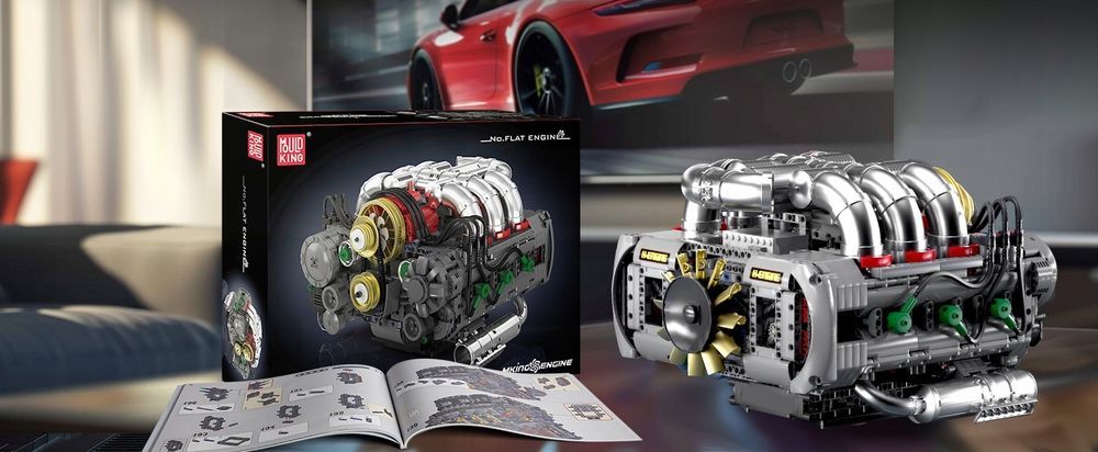 Klocki 2375 el. Flat-six boxer silnik konstrukcja Mould King 10181