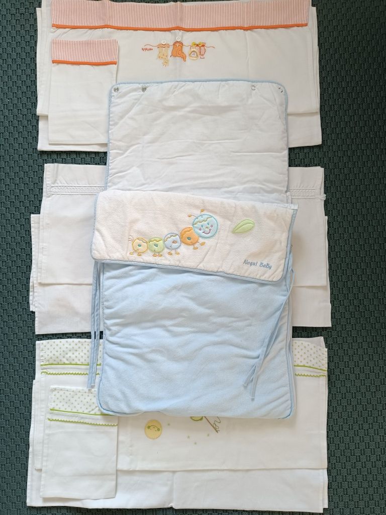 Conjunto de lençóis e saco para bebé dormir