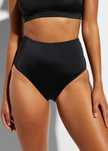 B.P.C figi bikini czarne wysoki stan z regulacją w talii ^48