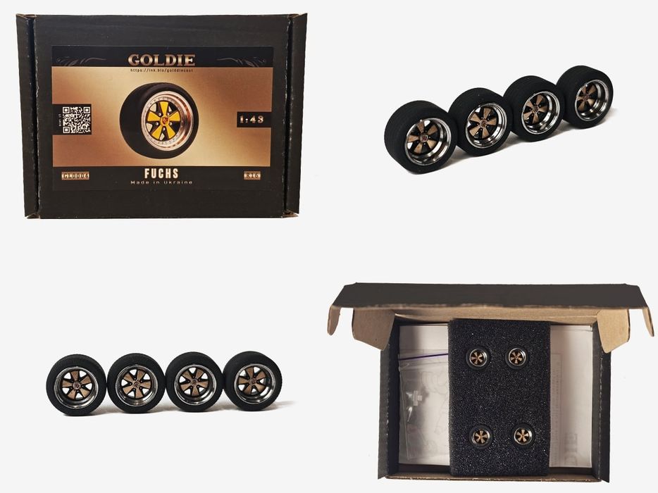 Колеса для масштабних молелей 1:43 Goldie