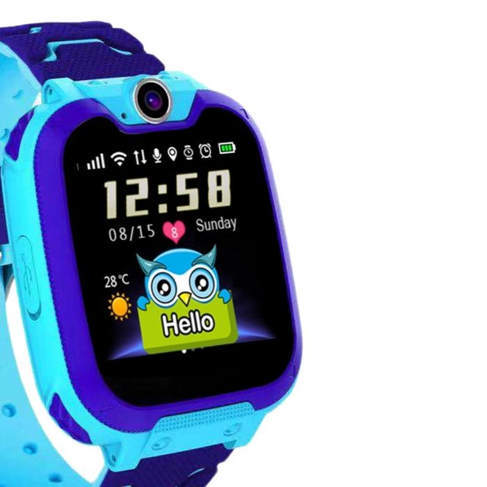 Wodoodporny Smartwatch Dziecięcy Niebieski z GPS i Funkcją SOS
