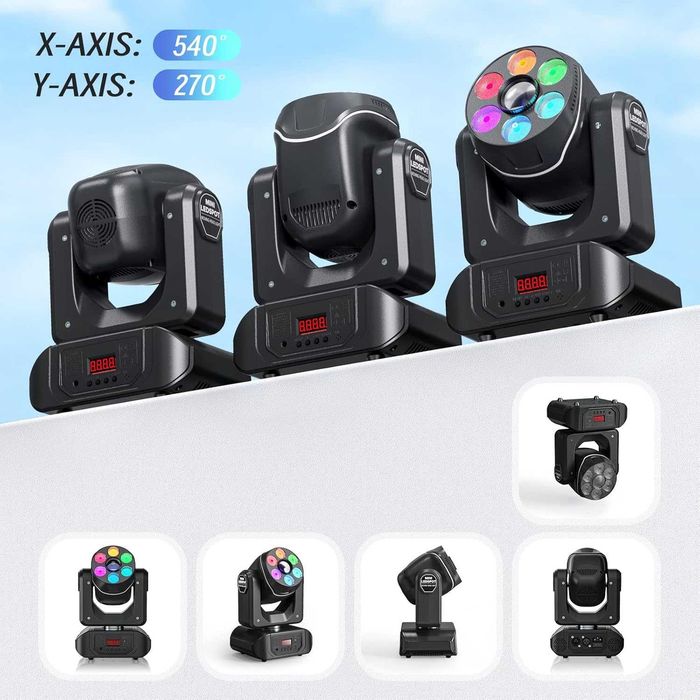 Głowa ruchoma 60W 100w UKING ZQ02062 Bee Eye RGBW LED dmx