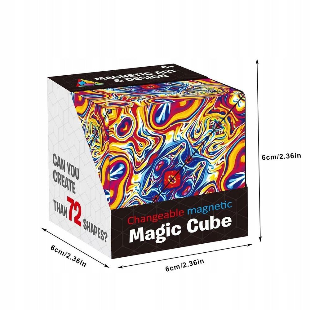 Kostka Magnetyczna 3D Przestrzenna Fidget Magic Cube Antrystresowa