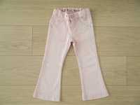 Różowe jeansy H&M z cyrkoniami rozm. 110 - stan bdb