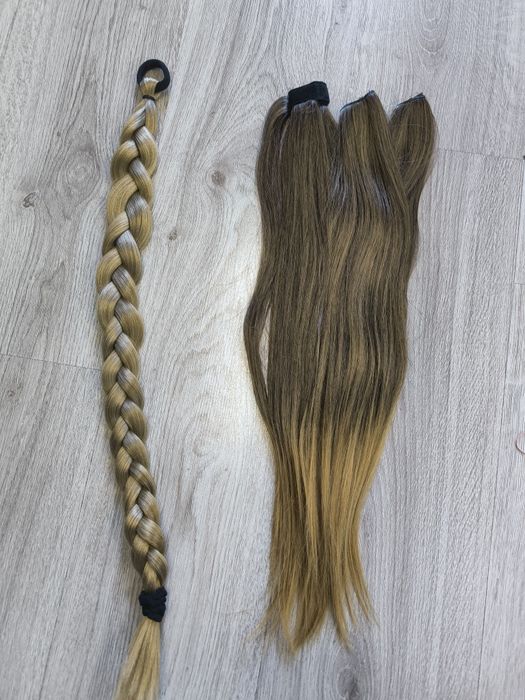 Волосы искусственные коса и хвост
