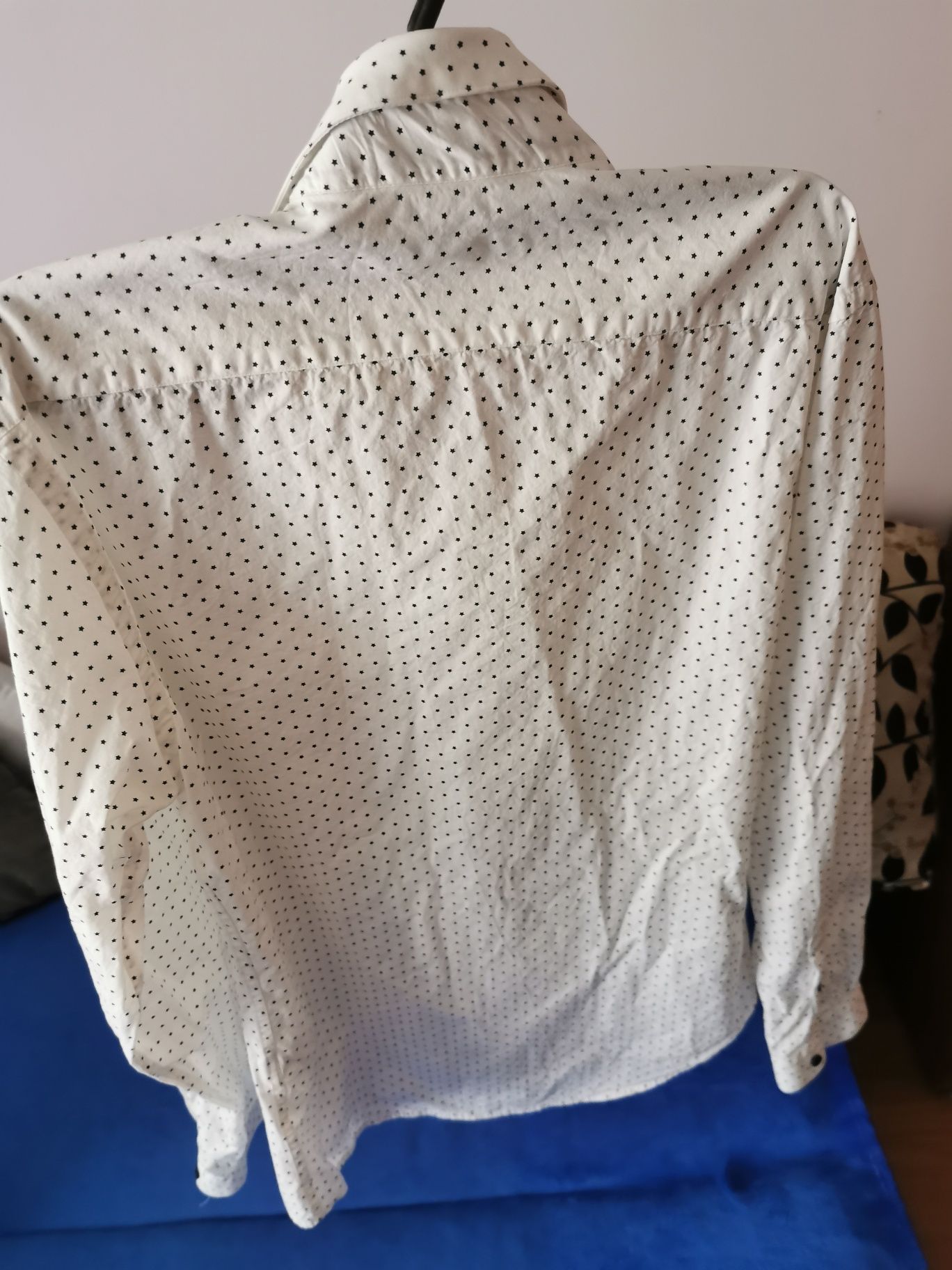 Biała koszula męska w gwiazdki Zara, rozmiar 'M'