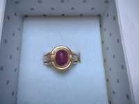 Złoty pierścionek z Rubinem 750