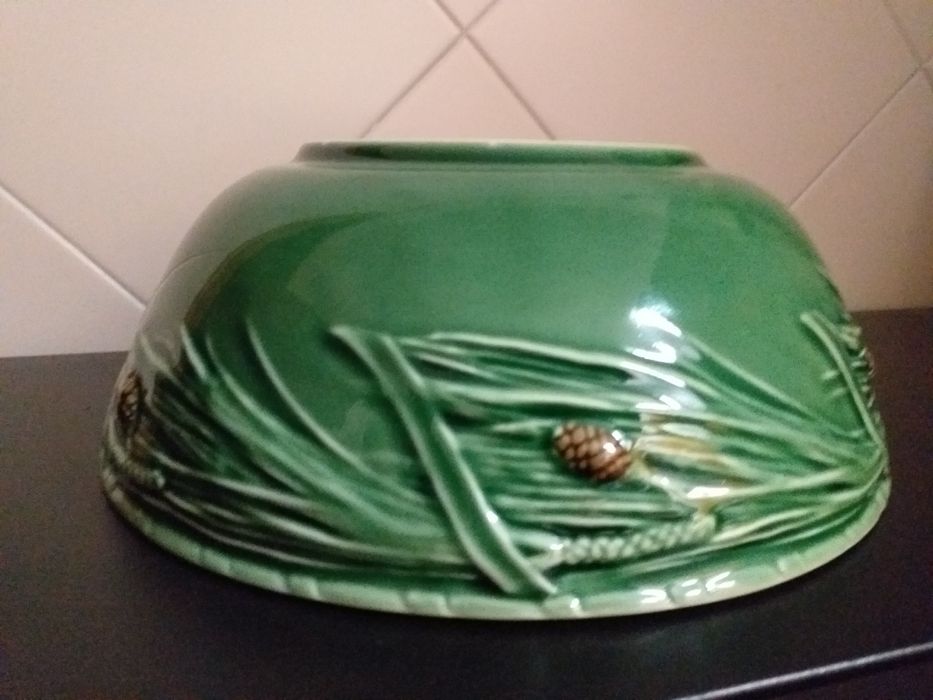 NOVO Saladeira tigela cerâmica Bordalo Pinheiro,23cm EM MÃO,VEJA ZONAS
