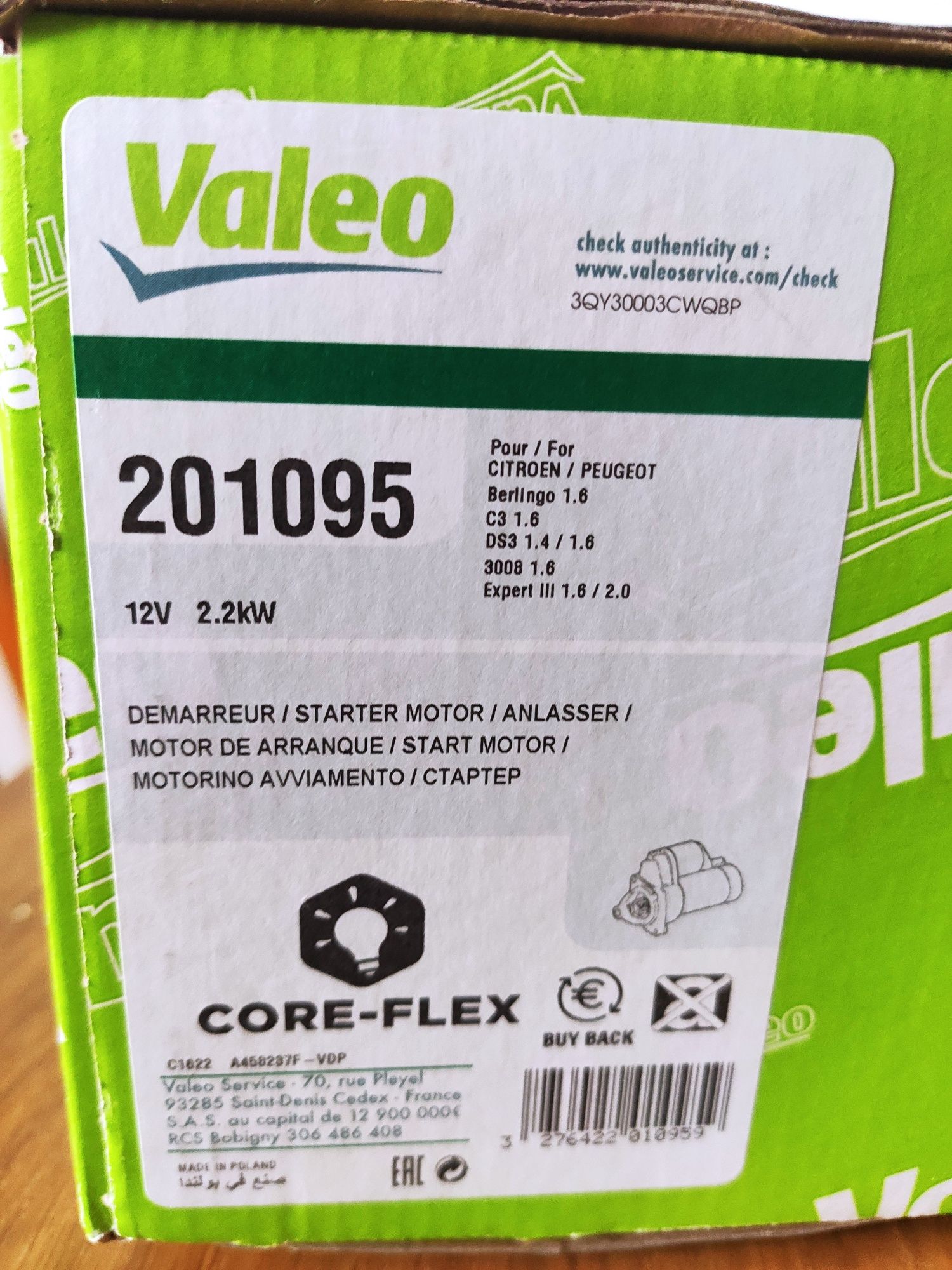 Motor de arranque Valeo