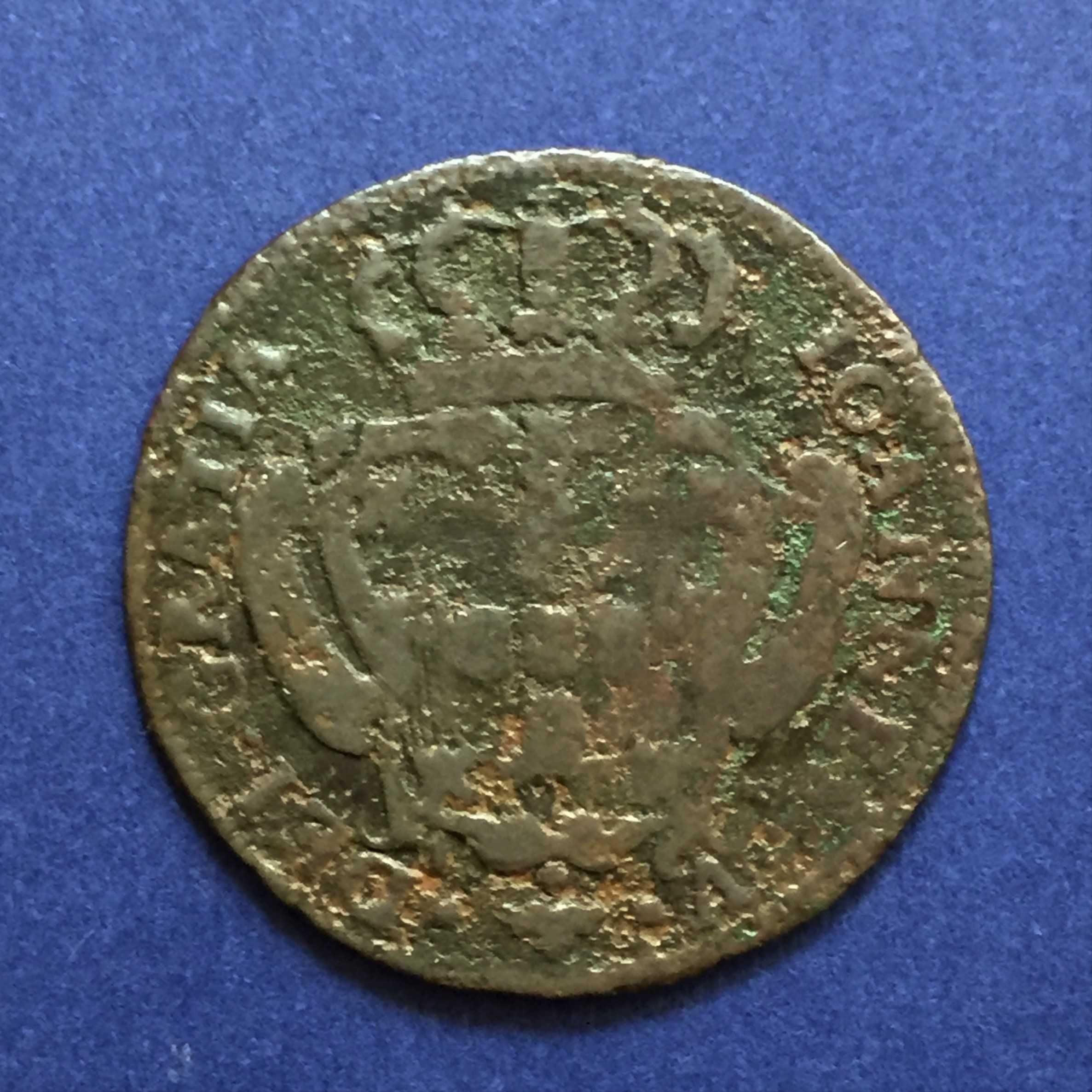D. JOÃO V - V Réis 1728 - cobre - MÓDULO MENOR = 29mm