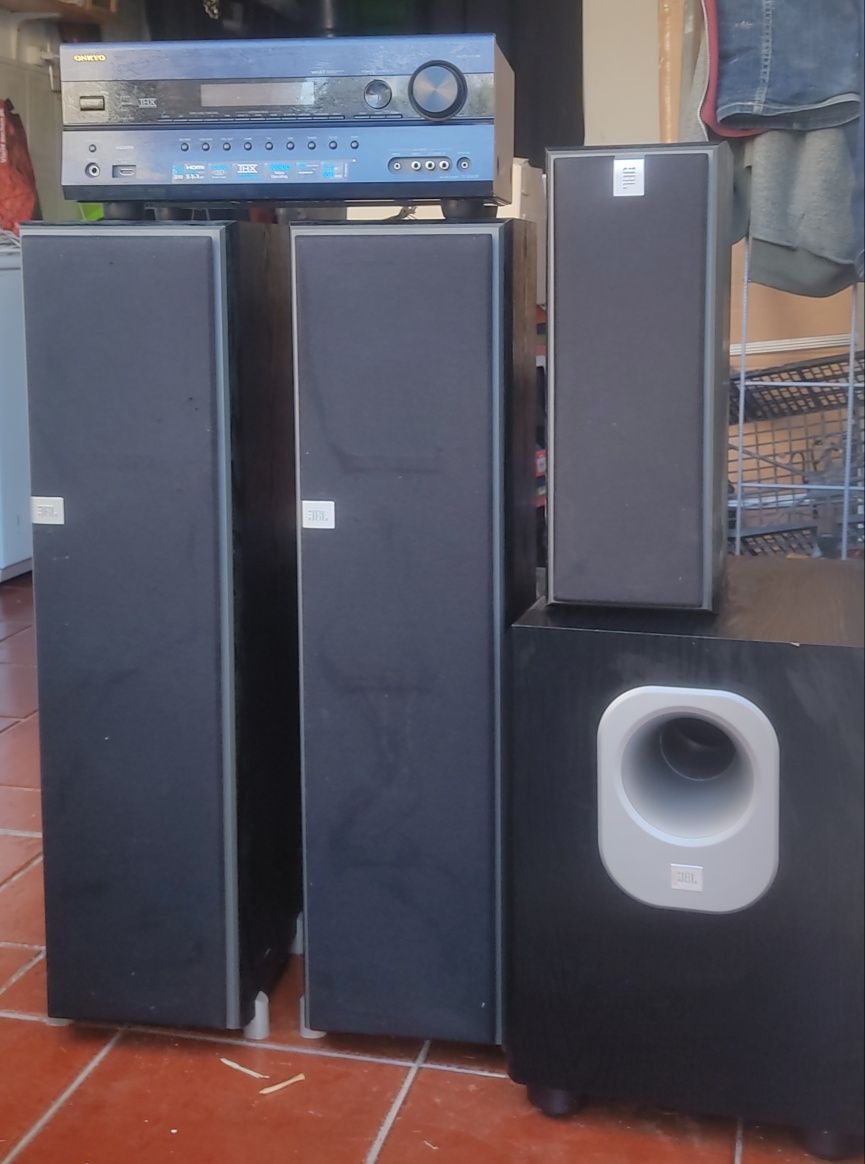 Vendo ou troco, sistema home cinema com amplificador