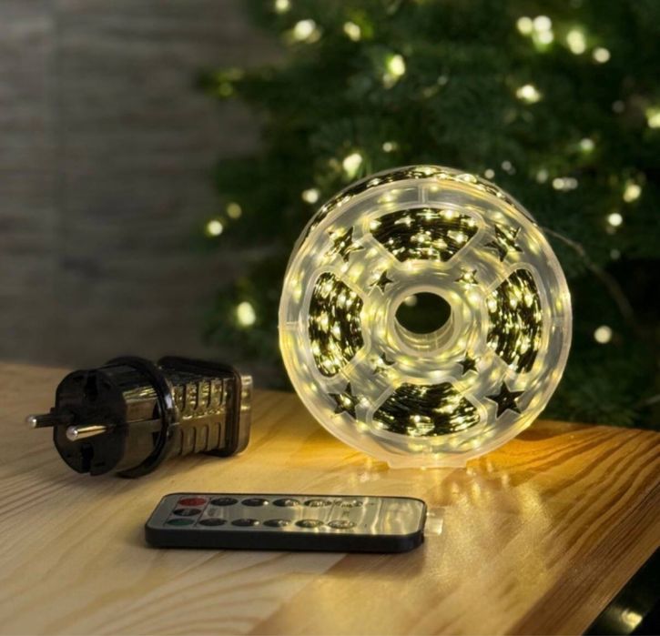 Гірлянда 50 метрів 30 метрів 20 метрів 10 метрів для ялинки та вулична