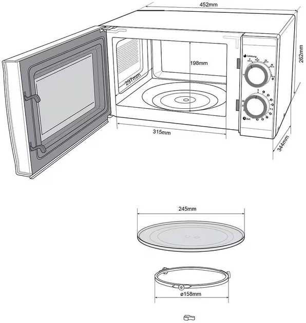 Kuchenka mikrofalowa Hanseatic 700W | 20L | Rozmrażanie