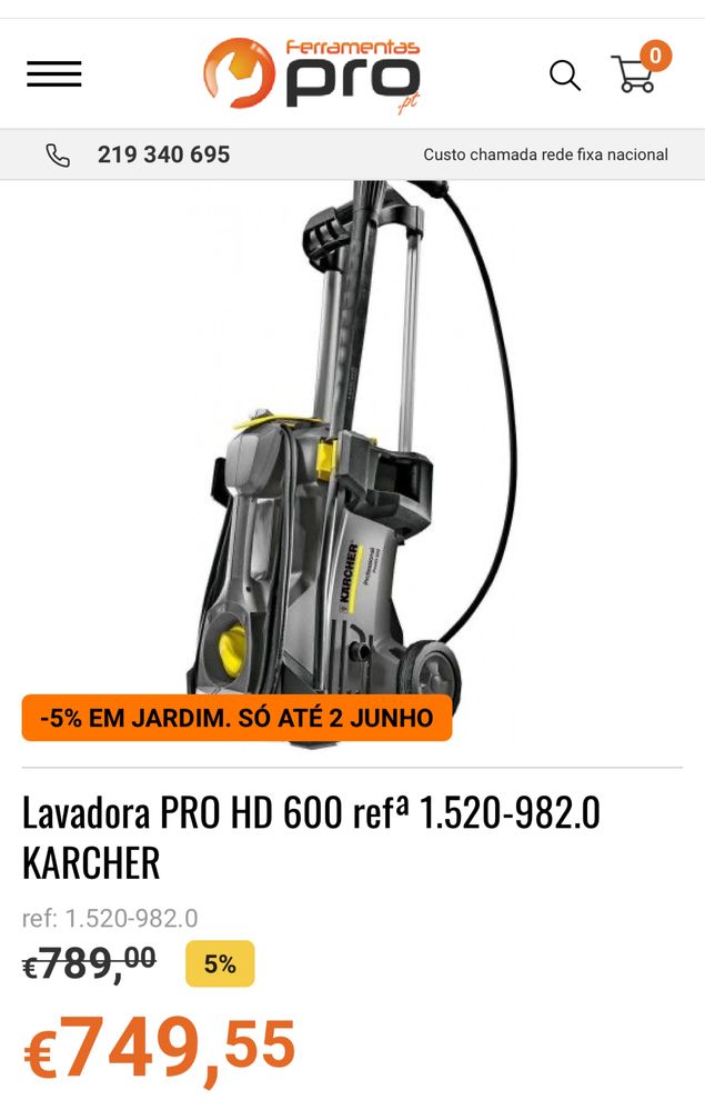 Lavadora de Alta Pressão Profissional Kärcher HD 6/13 C