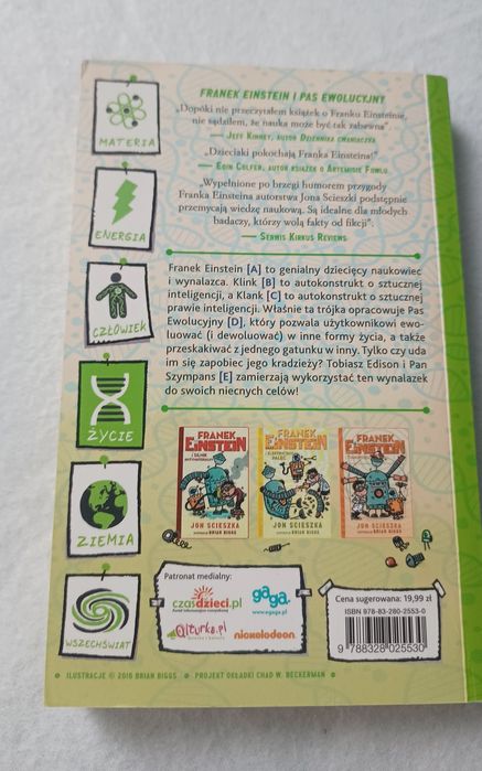 Książka dla dzieci, Franek Einstein i pas ewolucyjny
