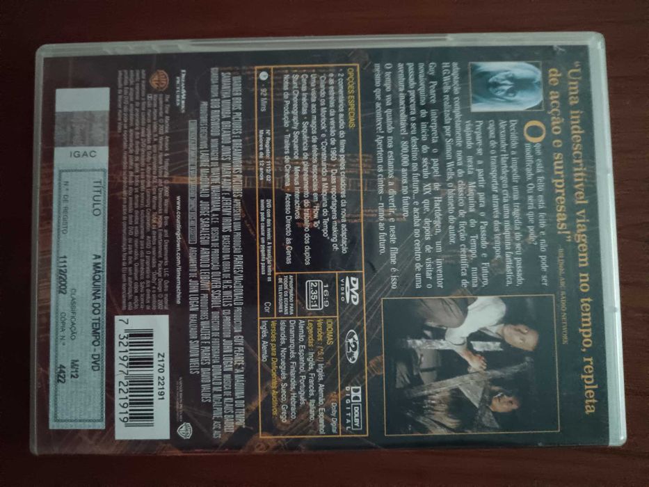 filme dvd original - a maquina do tempo