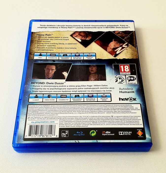 Gra Kolekcja Heavy Rain & Beyond Two Souls PL PS4 PS5