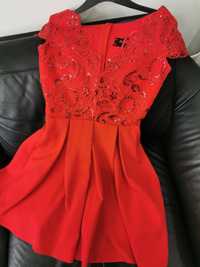 Sukienka czerwona firmy Bosca rozmiar 36 (s) jak nowa