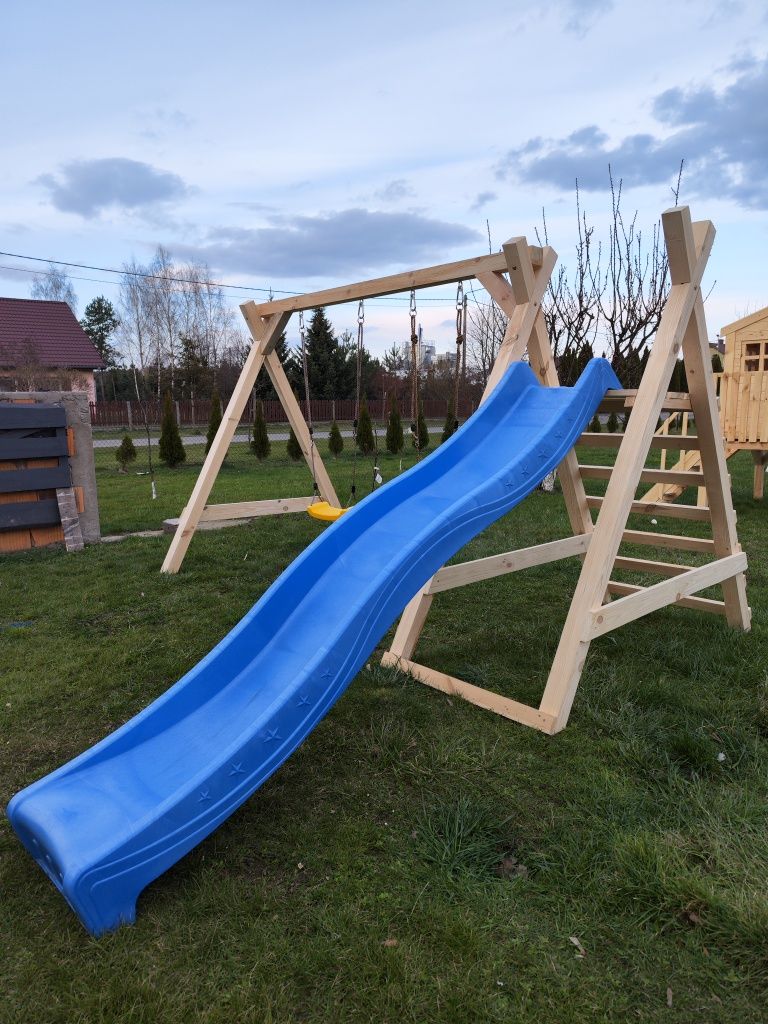 Plac zabaw dla dzieci zjezdzalnia ślizg huśtawki producent