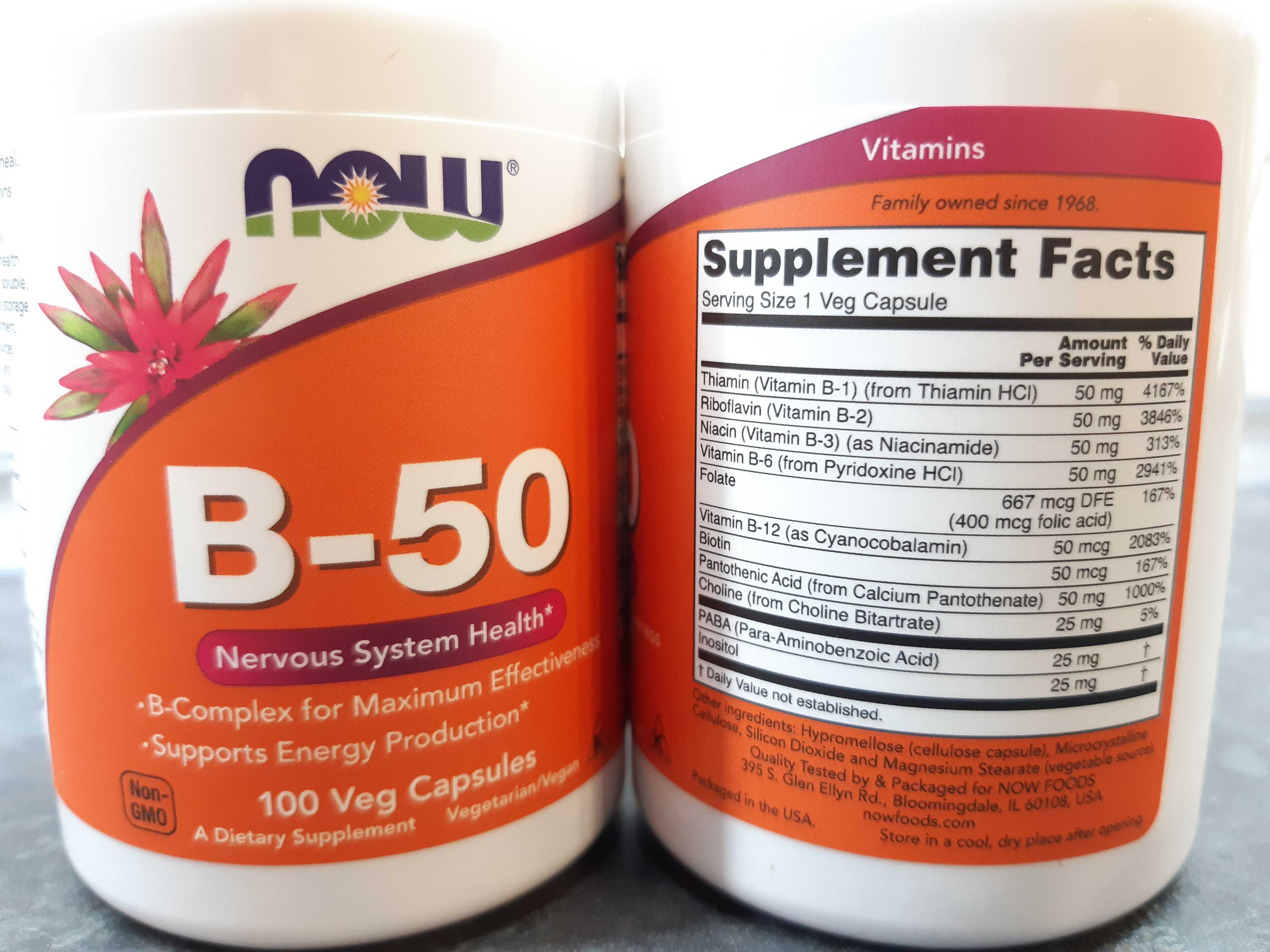Now Foods, B-50 (100 капс.), витамины В-50, вітаміни В-50