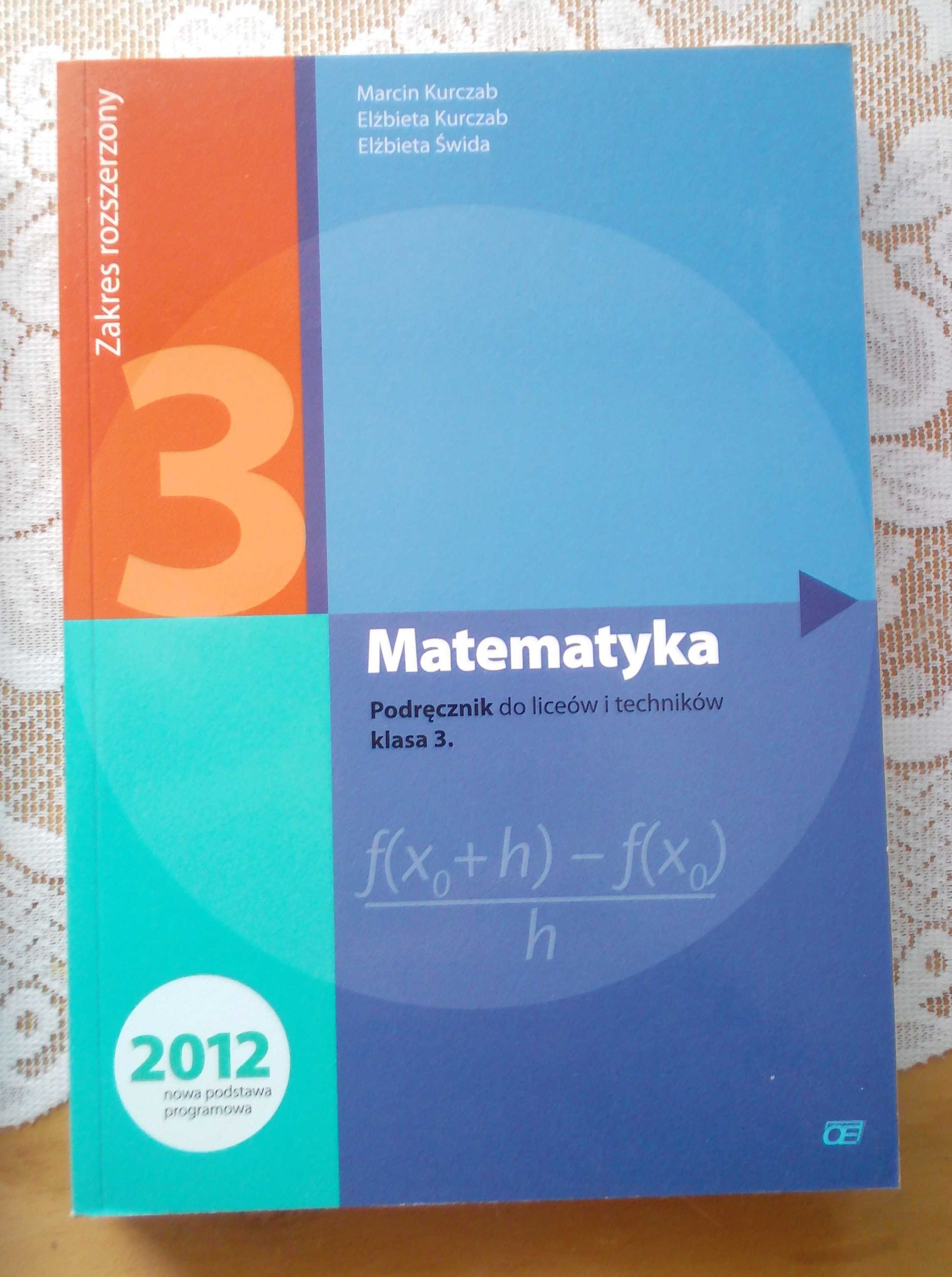 Matematyka, podręcznik, 3 kl. P. rozsz, Pazdro, starsze wydanie, nowa
