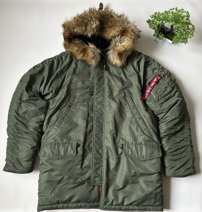 Куртка/Парка Alpha Industries N-3B Slim Fit Vintage olive