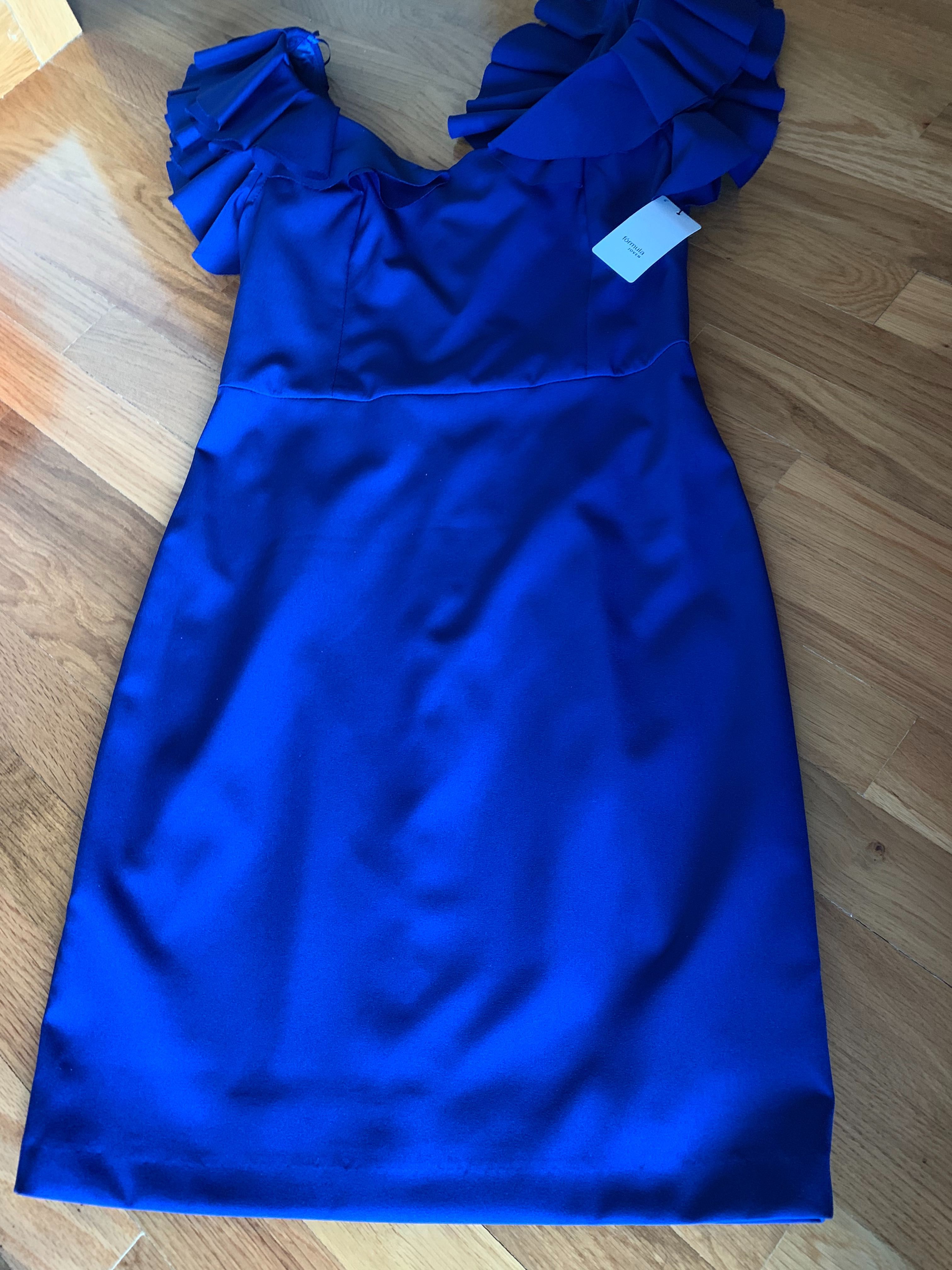 Vestido azul de festa