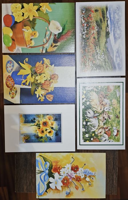 Kolekcja pocztówek tematycznych - motyw wielkanocny i wiosenny