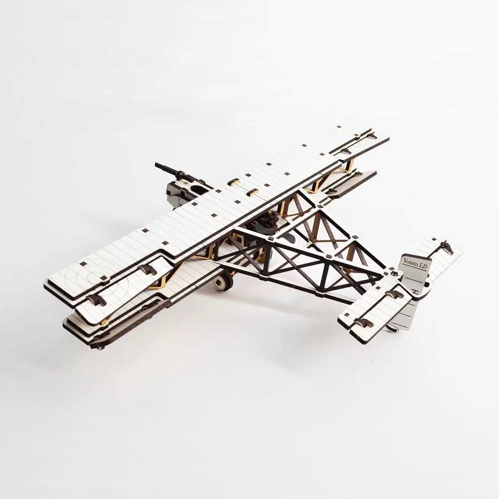3D деревянный конструктор Самолет Вуазен (деревянная модель Самолет)