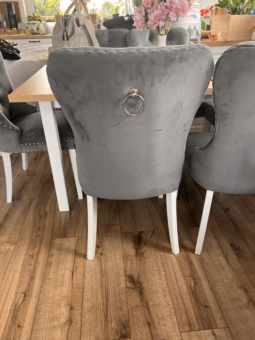 Komplet wypoczynkowy plus 6 krzesel