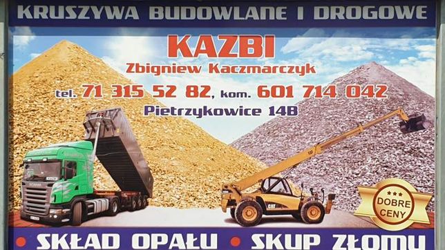 Piasek Kostka Kamień Transport Kruszywa Drogowe i Budowlane Dowóz