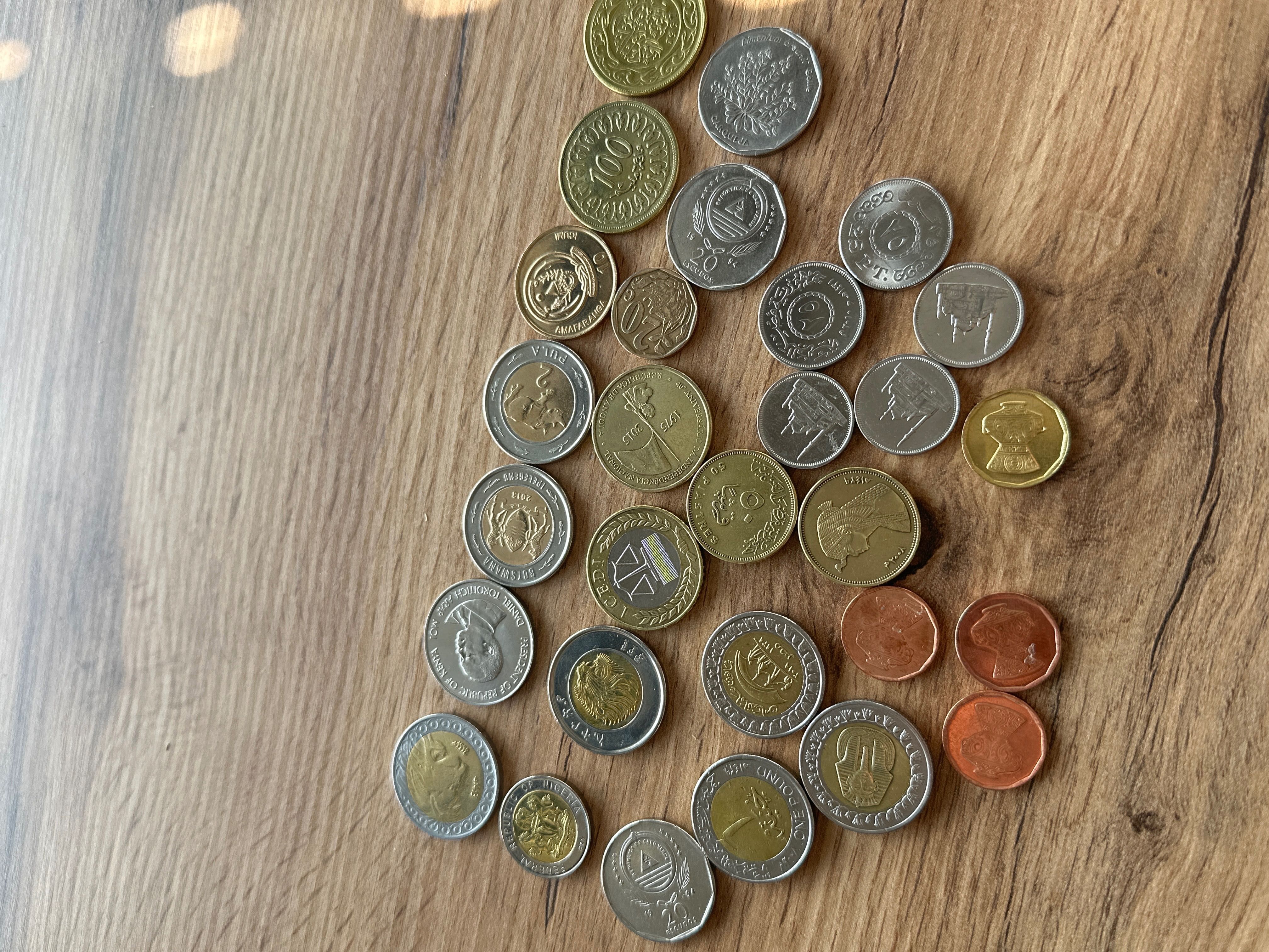 Monety afrykańskie i egipskie 28 sztuk