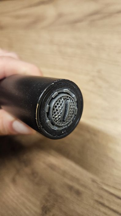 Czarna bateria sztorcowa kuchenna kran z wyciąganą wylewką Franke Lin