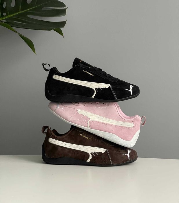ТОП! Puma Speedcat Suede Balenciaga Brown/Black/Pink 36 37 38 39 40 41