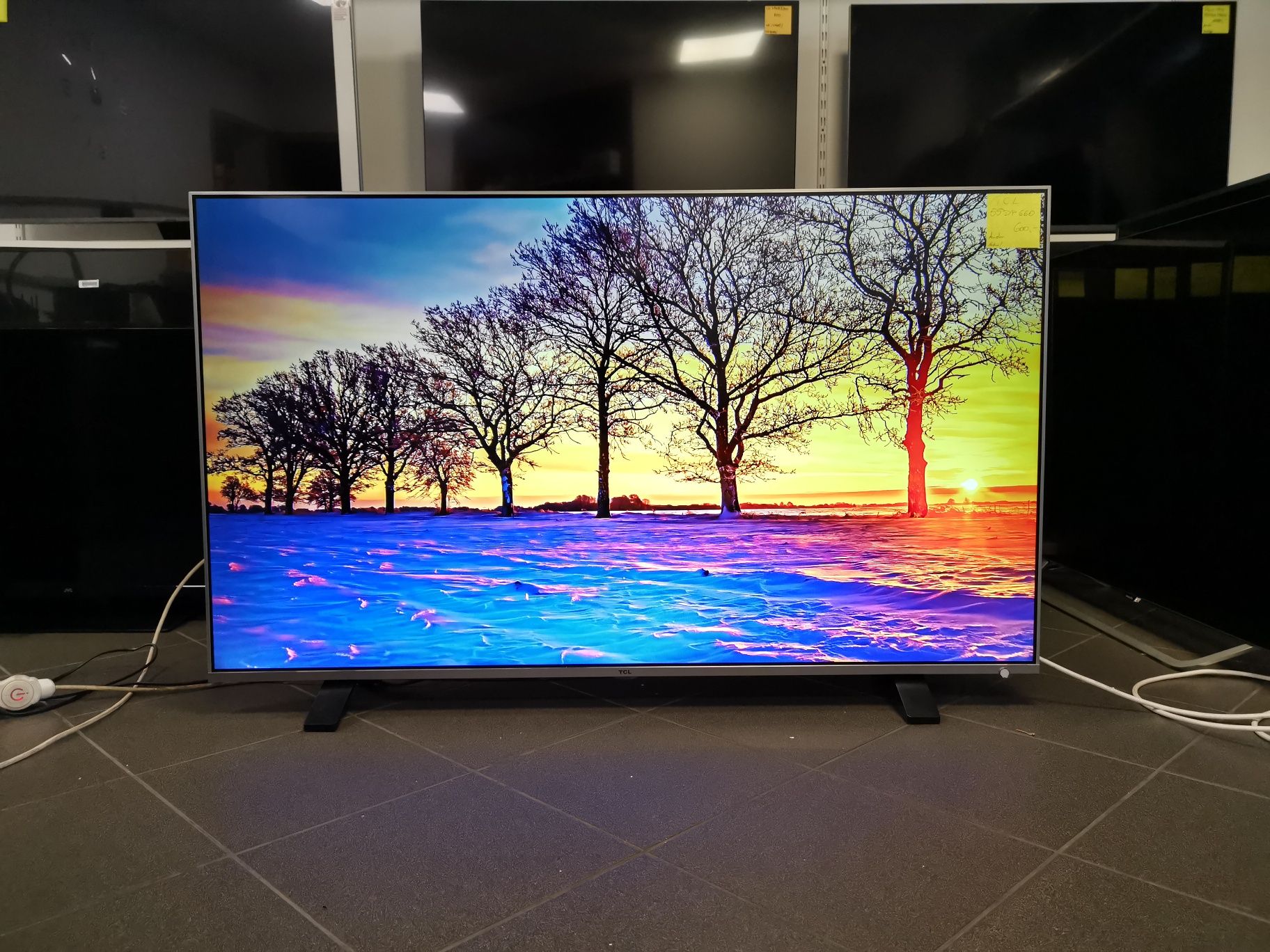 TCL 55 cali 4K UHD hdr Smart WiFi DVB-T2 HEVC 55P660 telewizor wada